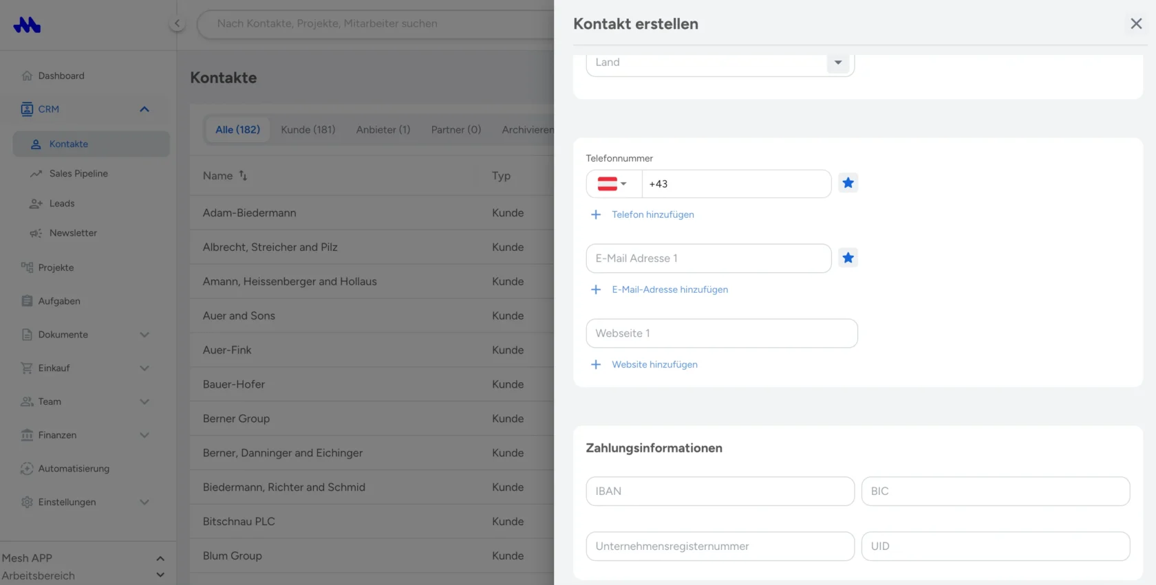 Zwei Adressen, ein Kunde